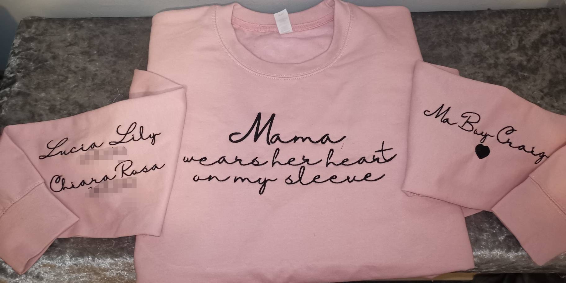 Customer photo for Mama - Embroidery font