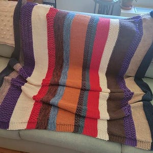 Easy Striped Crochet Blanket Pattern, Cabin Stripes Blanket Crochet Pattern, Rustic Crochet Throw Blanket, Hudson Bay Blanket Pattern