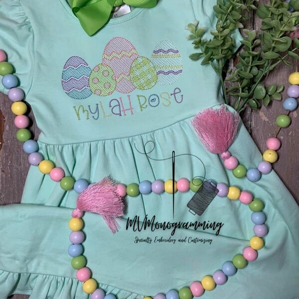 Sketch Easter Eggs Machine Embroidery Design File 5", 5x7, 6x10 - Etsy