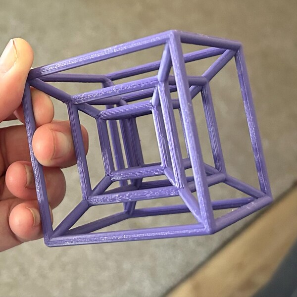 Tesseract Four Dimensional Hypercube Shape Math Geometry Educational ...