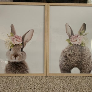 Bunny Rabbit Art All sizes Baby Bunny Scalable Printable Baby Kids Room Bunny Nursery Wall Art Print \u2013 Green Mint Digital Download
