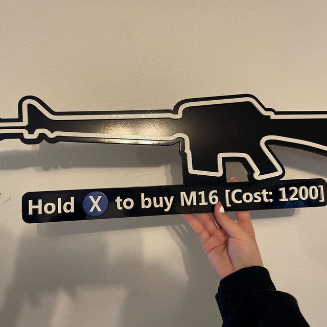 M16 Wall Gun Buy Wood Sign - Etsy