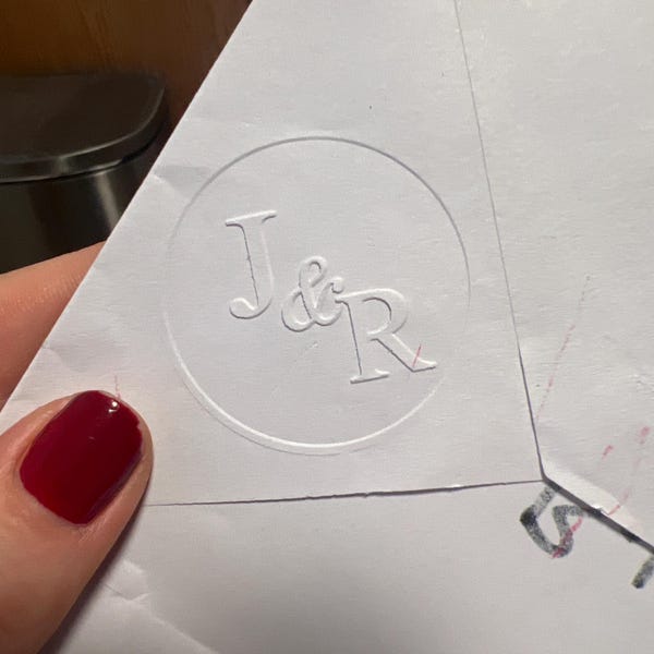 Custom Wedding Embosser Stamp, Initials Embosser, Custom Embossers ...