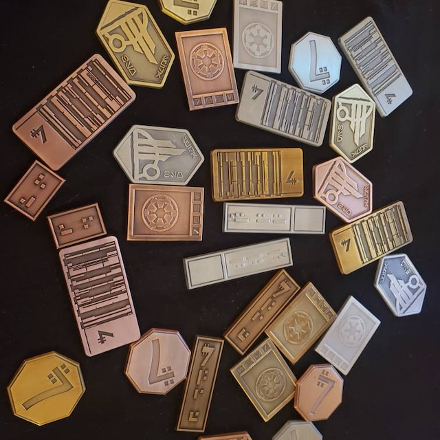Galactic Credit Sample Set Solid Metal | Sabacc Imperial Galactic Credit Sample Set Solid Metal | Sabacc Imperial