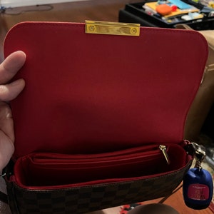 NC LV Favorite Bag Insert,LV Favorite organizer,LV Favorite PM/MM/GM insert  (MM, Red)