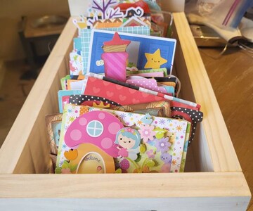 Rolo Girls Box, Rolodex, Memorydex, Wooden Scrapbooking Box Rolodex Card Holder