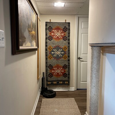 Wool Jute Kilim Multi Color Runner Rug,bedside Runner,custom Stair ...
