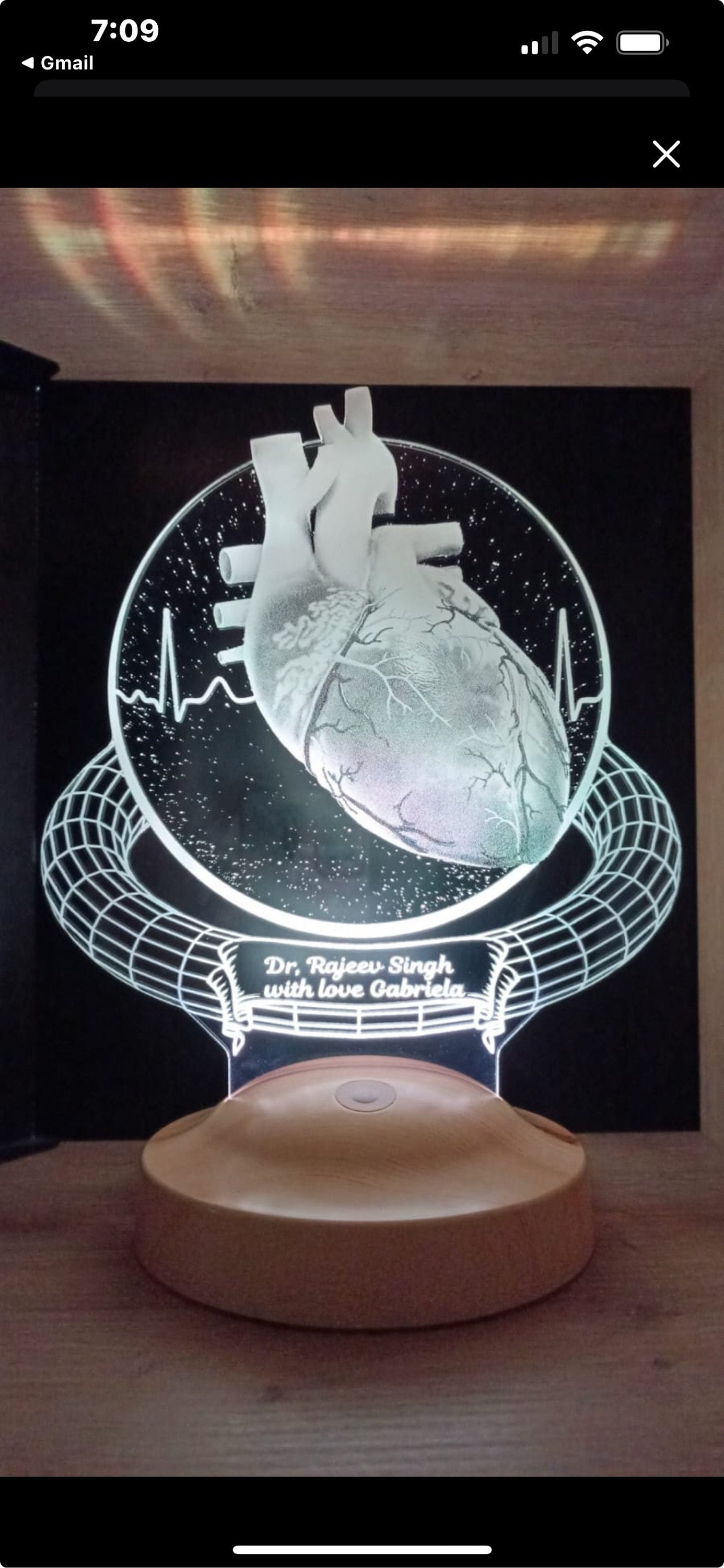 Heart Surgeon Personalized 3D Lamp, Cardiologist Gift, Heart Specialist Unique Doctor Gift,Customized Gifts for Heart Doctor,Cardio thoracic