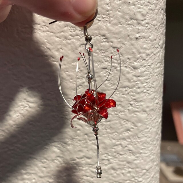 Handmade Japanese Kanzashi Earrings,glass Resin,spider Lily Earrings,anime Accessories,for Wedding, Hanfu Hair Accessoriess,cosplay Costume - Etsy iap 640x640.5964878964 a86e2o5r