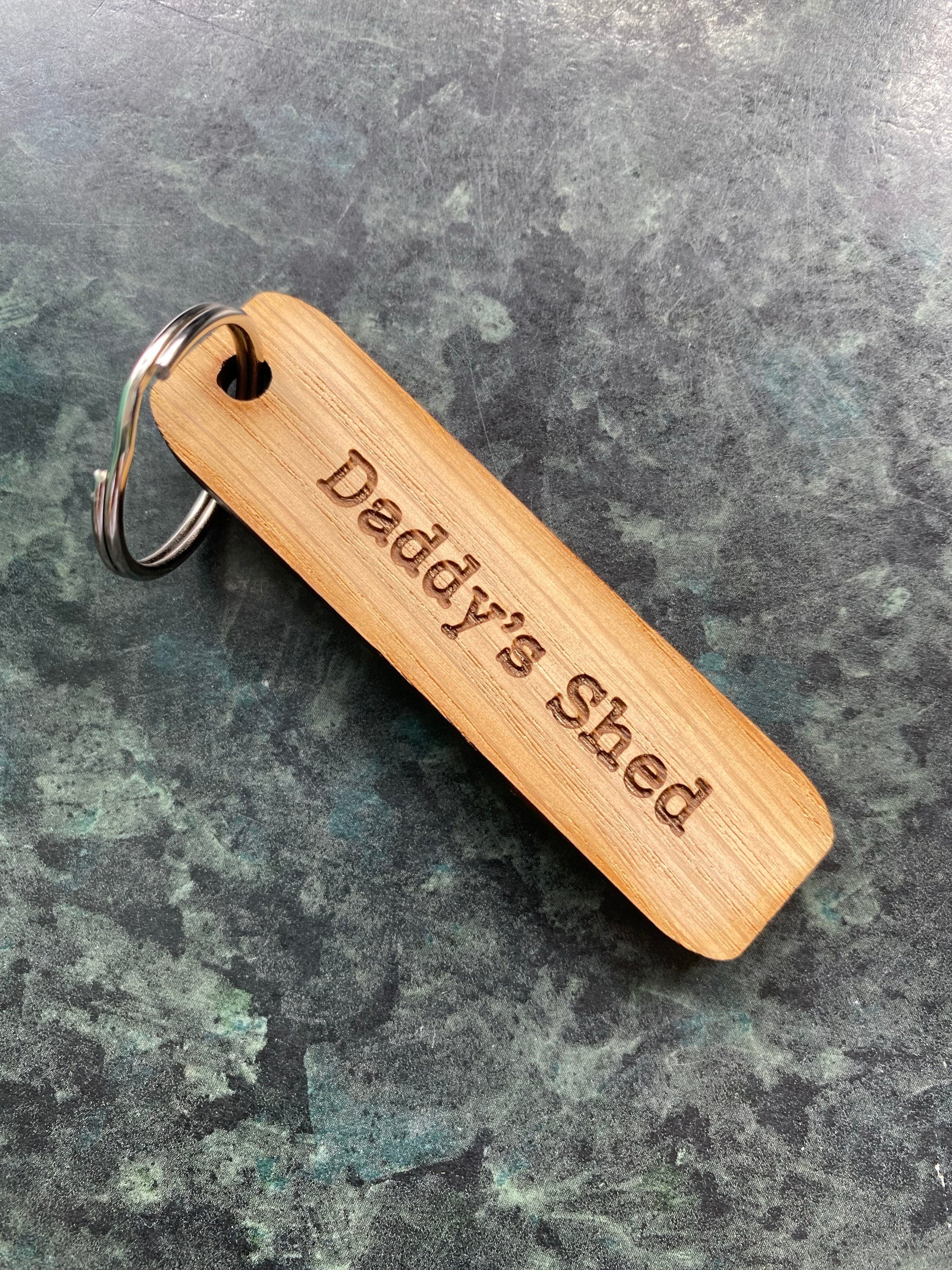 Personalized Oak Keyring, Custom Key Fob, Door, Shed Garage, Flat, Hotel, New Home Gift, Stocking Filler