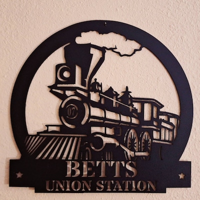 Train Metal Sign Metal Wall Decor, Custom Metal Name Sign - Etsy