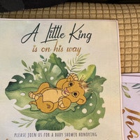 Lion King Diaper Raffle Cards, A Little King Baby Shower Diaper Raffle ...