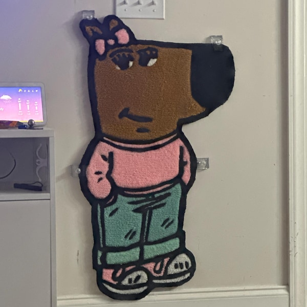 3d Pink Panther Tufted Rug, Handmade Tufted Custom Rug, Funny Rug Gift ...