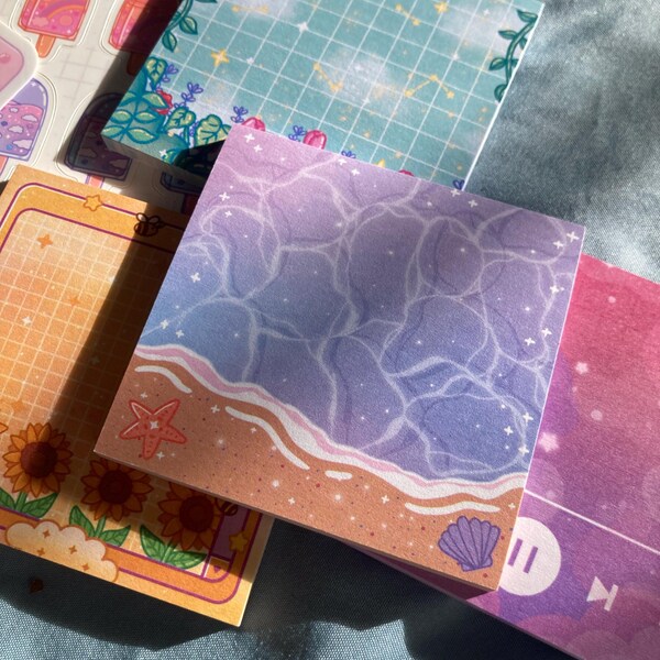 Beach Cute Aesthetic Sticky Note - Etsy