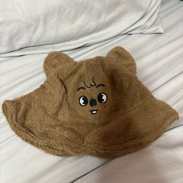 スキズ　ハンクオッカ　手袋　帽子 Stray Kids SKZ Han Jisung Skzoo Quokka Face Embroidered Dad