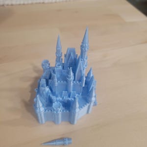 シンデレラ城（非点灯） - ケーキトッパー - 3Dプリント - ミニチュア