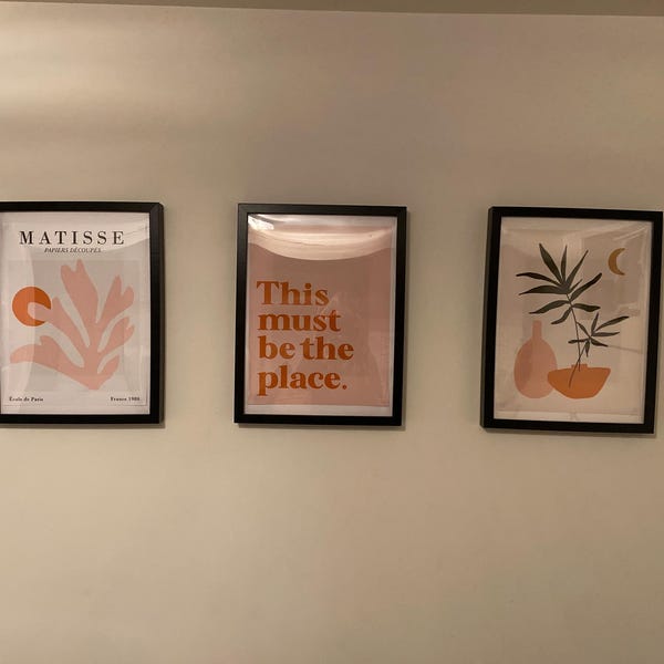 Sage Green And Pink Wall Decor