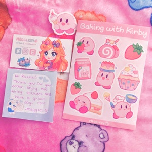 Baking With Kirby A6 Vinyl Sticker Sheet - Etsy
