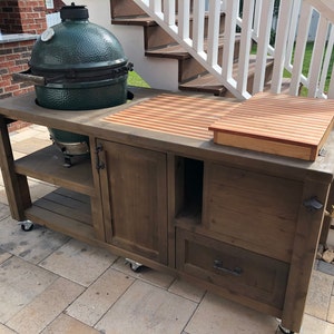 Custom Grill Table or Grill Cart for Big Green Egg Kamado | Etsy