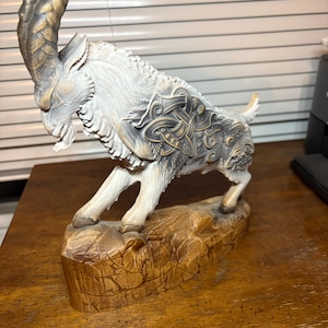 Statua vichinga in resina, statua vichinga, statua vichinga, in legno, per decorazione interna ed esterna, statua vichinga, per fontana da giardino, 10 × 3,5 cm/4 × 1,4 pollici