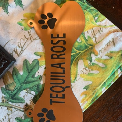 Kennel Crate Pet Tag Identification Dog Bone Name Plate - Etsy