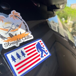 Squatch Sticker American Flag Bigfoot PNW Pacific - Etsy