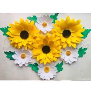 Download SVG Paper Flower 3D Sunflower Template for Silhouette or ...