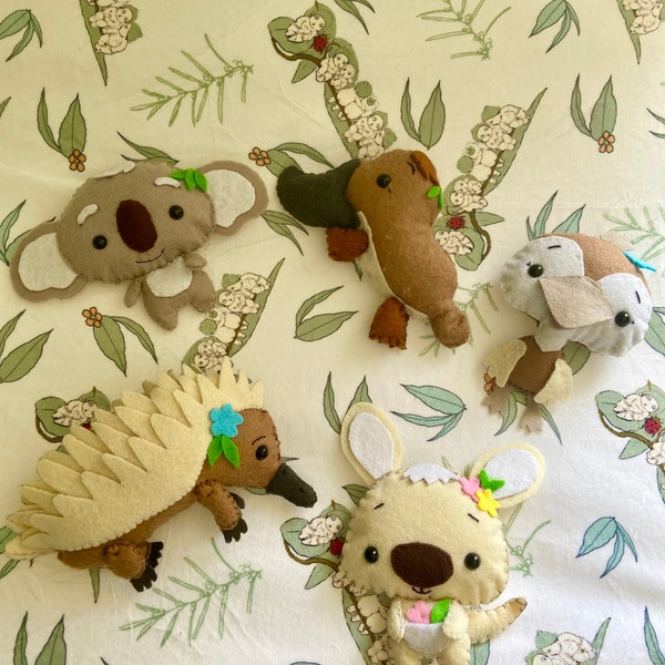 Emu Felt Toy Sewing Pattern: Australian Bird, Crib Mobile (PDF & SVG ...