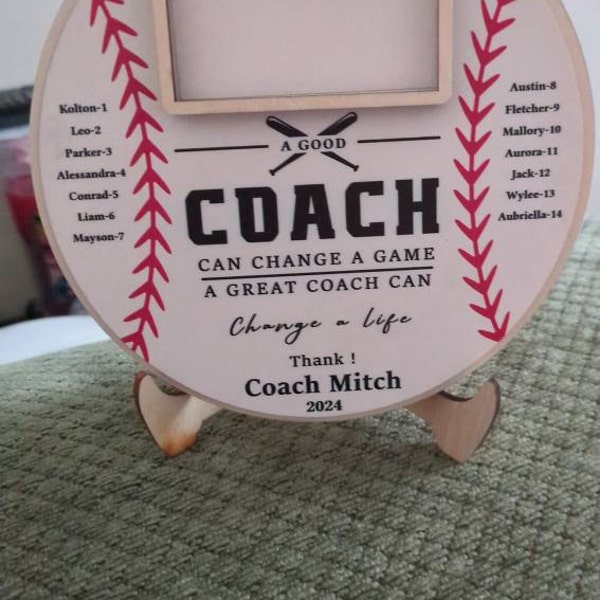 A Good Baseball Coach Frame Sign, Personalized Father's Day Gift, Gifts ...