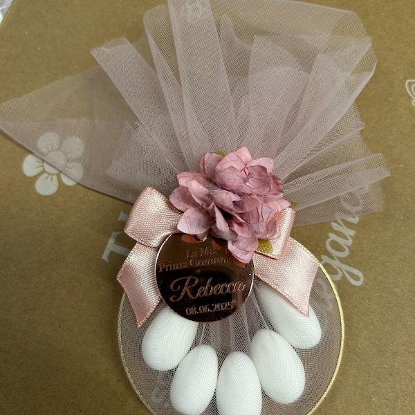 Personalized Rose Gold Tag, Custom Baptism Day Tag, Custom Name Tag ...