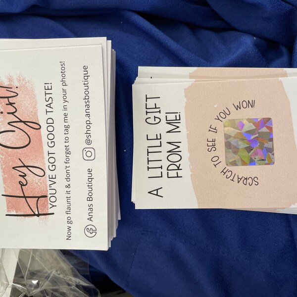 Scratch Cards Fully Custom & Can Be Personalised With Logo, Social ...