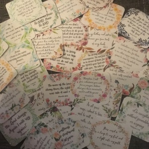 45 Printable Bible Verse Cards, 3x2.5, Instant Download, Scripture ...
