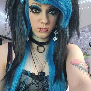 emo子ページ Emo Wig. Black Turquoise Ombre Wig. 28