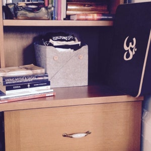 Aufbewahrungskörbe mit Knöpfen / Set von 2 Filz Körbe / | Etsy