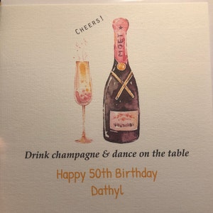 Personalised 50th Birthday Card - Fiftieth Birthday Card - Aged 50 ...