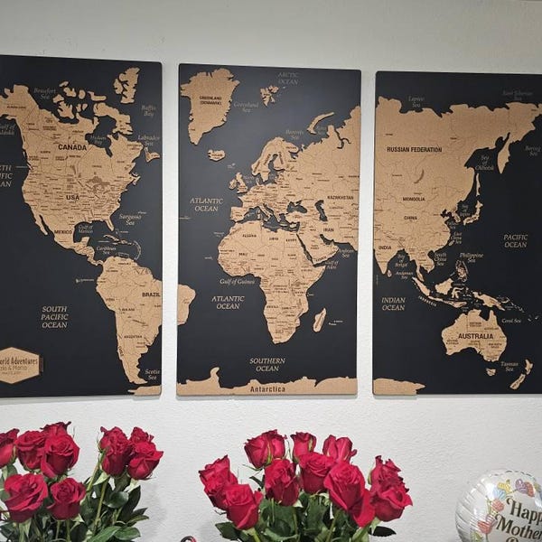 Custom US National Parks Travel Map, National Parks Marker, Personalized US Travel Map, Home Decor, Gift Travelers Hikers RG Blk 11X18