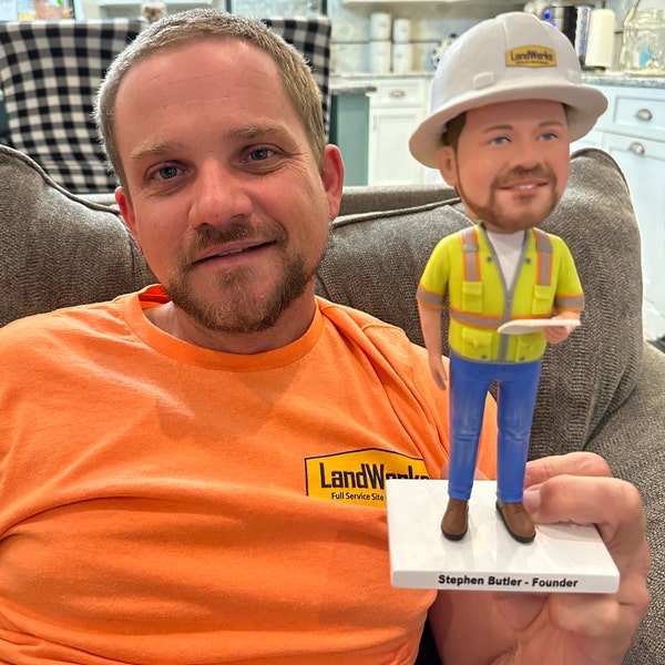 Construction Worker Bobblehead - Builder Tradesman Gift main image 0