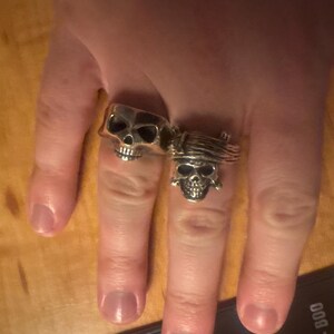 デップ海賊スカルスターリングシルバーリングアクメオリジナル彫刻