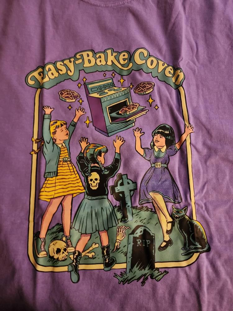 Easy Bake Coven 90s Horror Movie Fan Oversized Vintage T Shirt, Halloween Tee, Comfort Colors Tee, Plus Size Halloween Tee, Witchy Vibes Tee