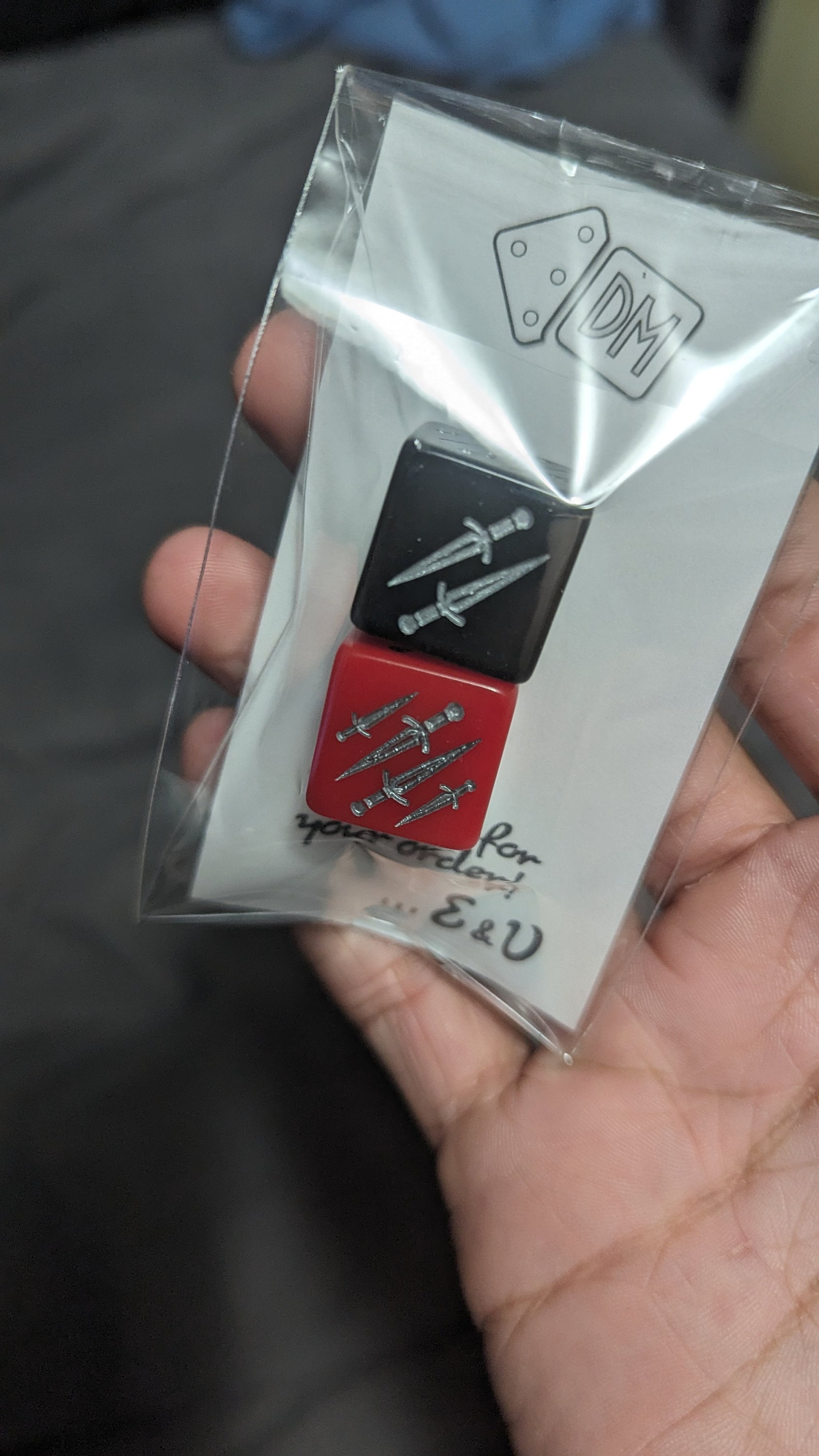 Dagger Dice / Set of 2 / D6 - RPG, Rogue Class