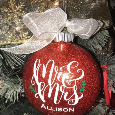 Mr & Mrs Our First Christmas Ornament Personalized Wedding Gift Gifts ...