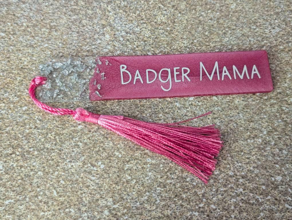 Personalized Gold and Silver Flake Resin Bookmark/Handmade Custom Name Bookmark