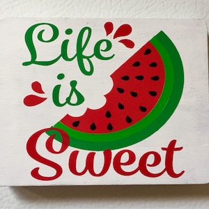 Life Is Sweet Svg Watermelon File Sweet Watermelon Dxf Etsy