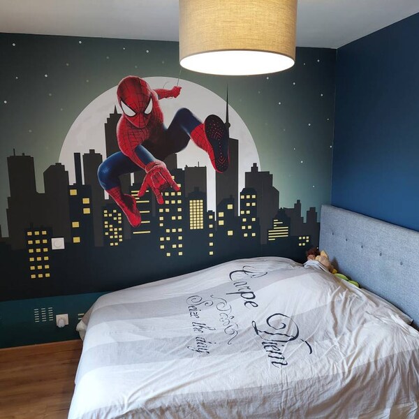Comics Wallpaper Peel and Stick Kids, Spiderman Teen Boys Room Wall ...