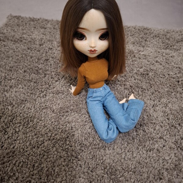Lot De Vêtements Pour Poupée Blythe : Robe, T-shirt, Short, Pantalon, Leggings - Fait Main