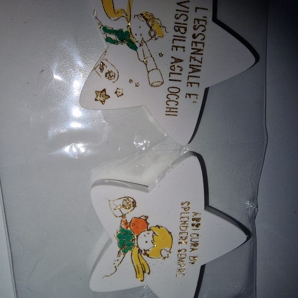 Bomboniere Segnaposto Stella Piccolo Principe - Calamite Con Frasi, Per Battesimo, Comunione, Compleanno - Foto 6