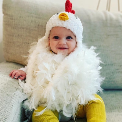 Baby Chicken Costume Baby Chicken Hat, Booties and Feathered Romper ...