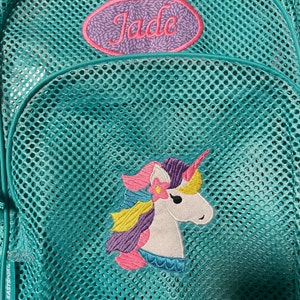 mesh unicorn backpack