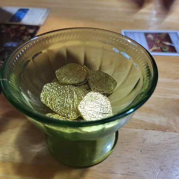 Metal Pirate Coins - 50 Gold Spanish Doubloon Replicas - Fantasy Metal ...