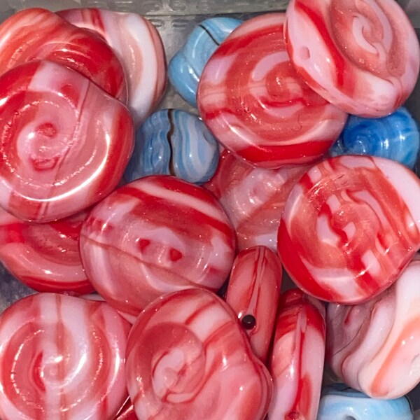 Snail Shell Bead - Czech Glass Beads - 12mm X11mm - Various Colors ...